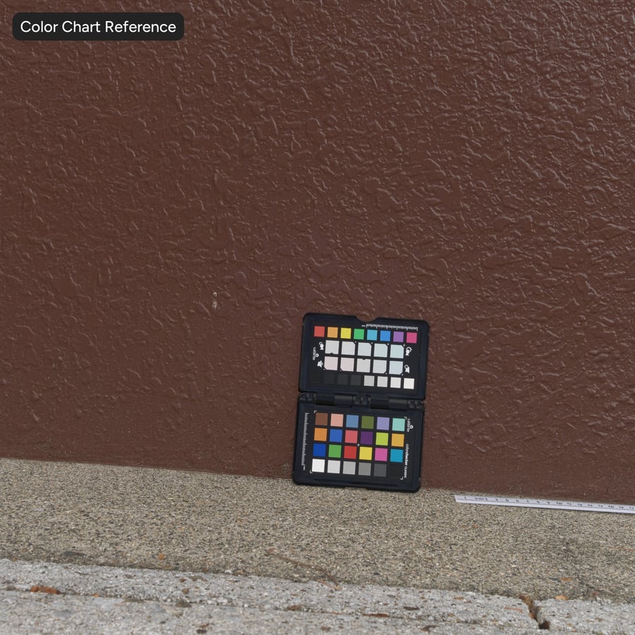 Geschilderd pleisterwerk, rood