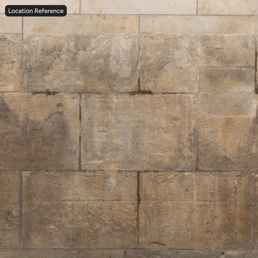 Textura de parede em bloco de travertino rugoso, castanho claro envelhecido