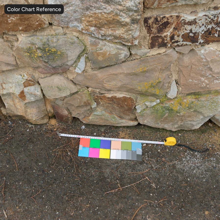 Weathered Rubble Stone Wall Texture, Yellow