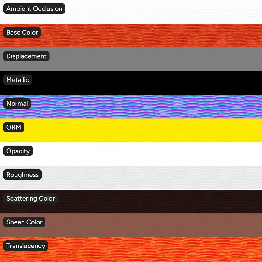 Crinkle Pleated Polyester Curtain Fabric Texture, Burnt Orange