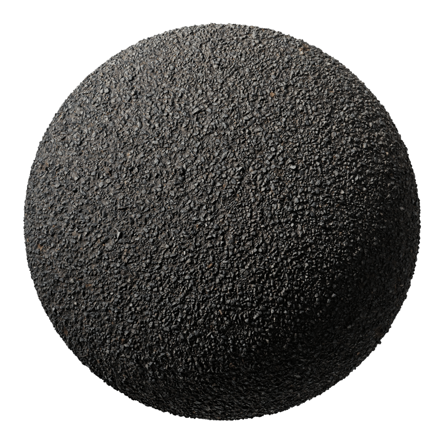 Rough Aggregate Asphalt Texture, Charcoal Black