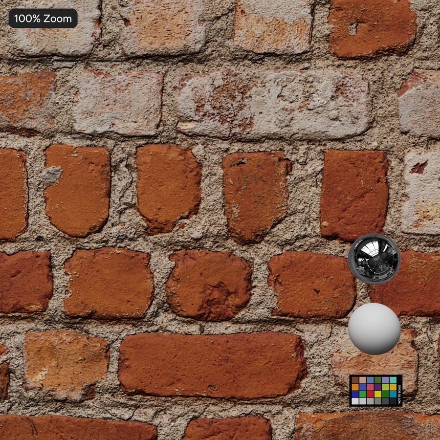 Reclaimed Dutch Bond Brick Wall Texture, Orange