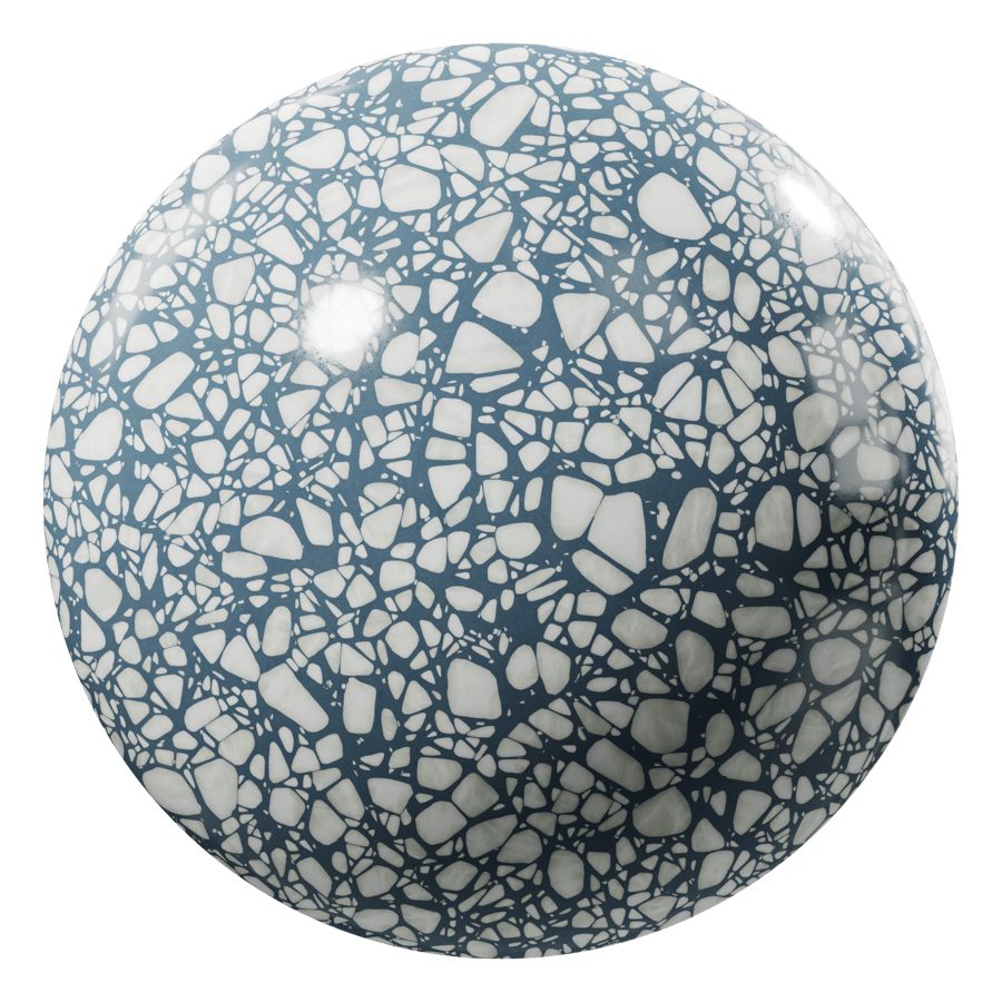 Palladiana Ocean Terrazzo Texture, Blue