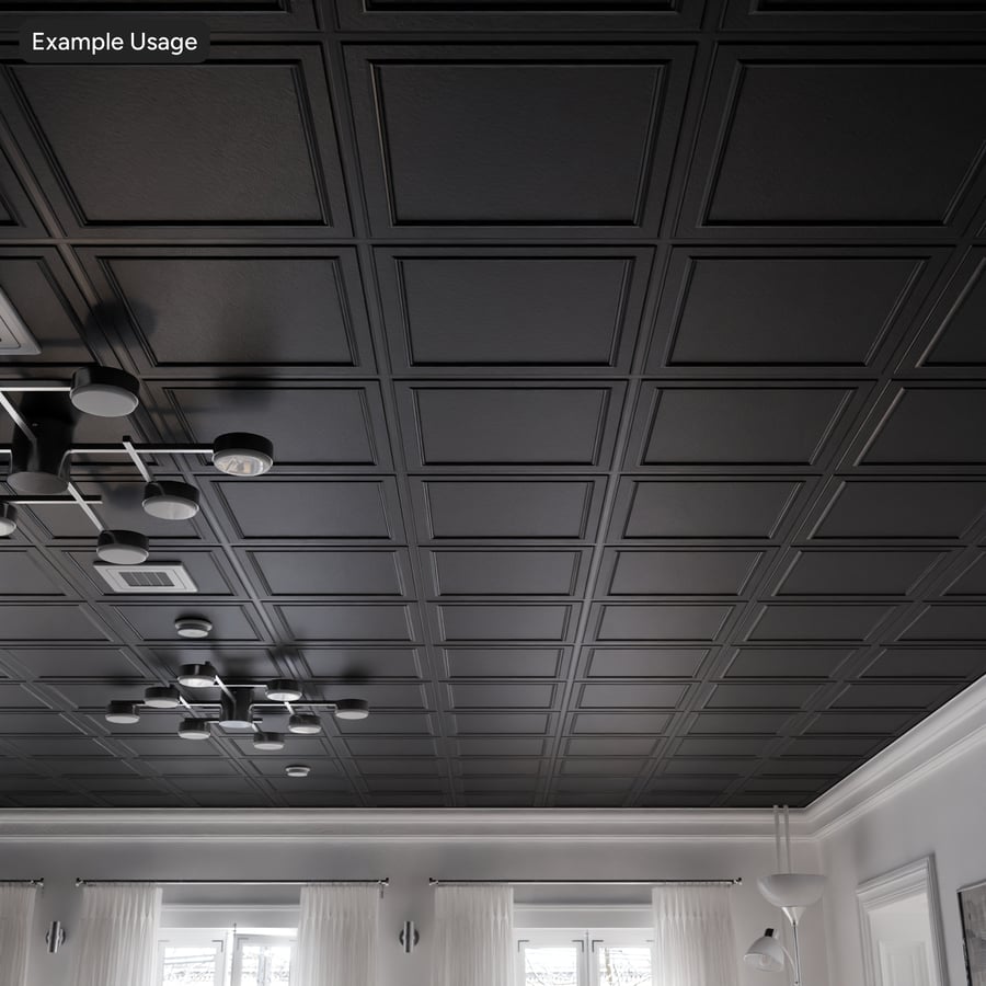 Geprägte Drop Ceiling Fliesentextur, Grau