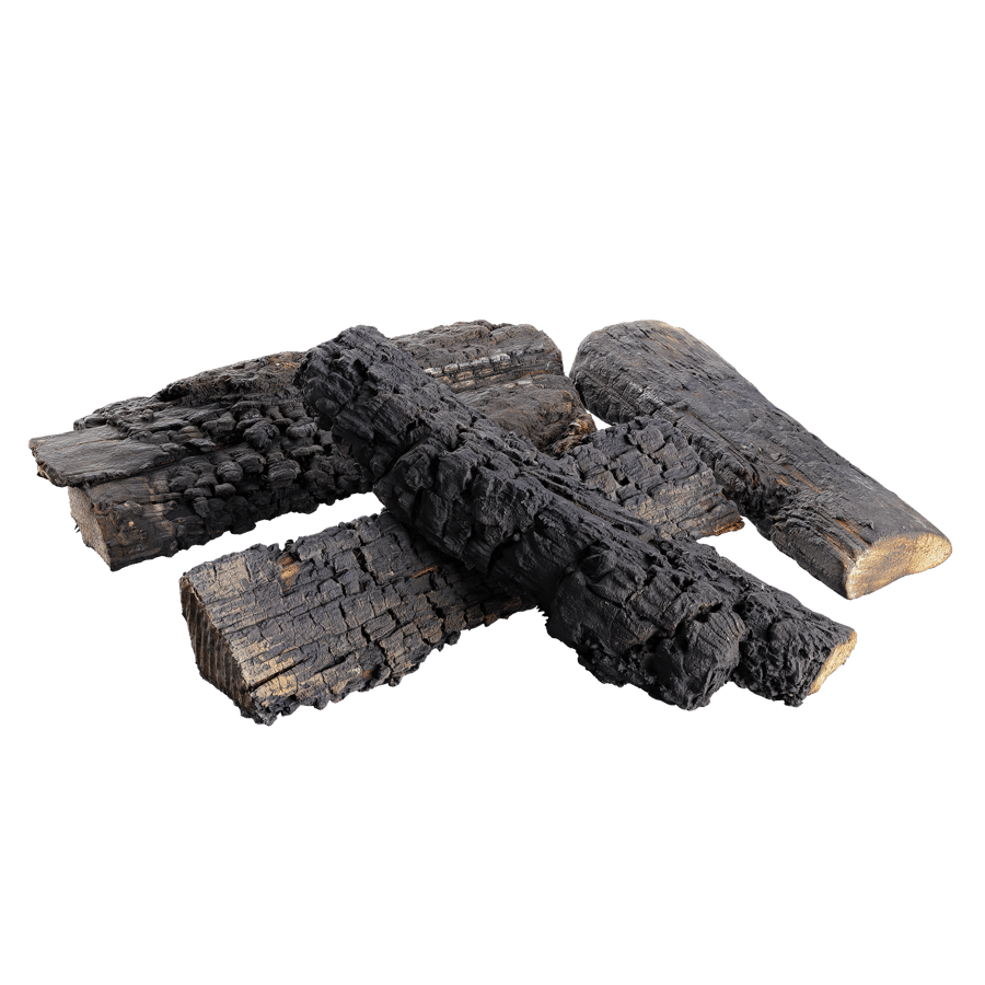 Fully Burned Split Firewood Models Collection