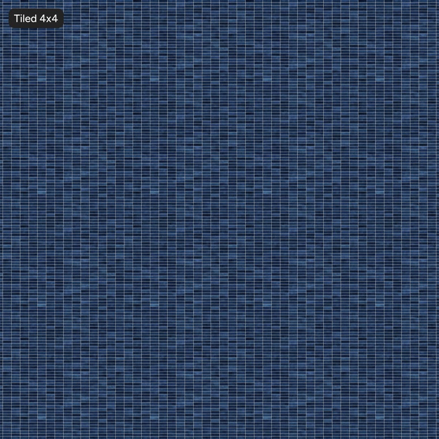 Textura de azulejo retangular brilhante Zellige, azul real