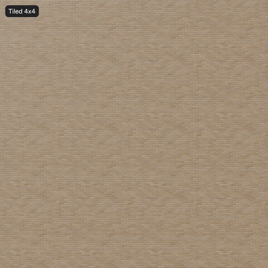 Smooth Running Bond Brick Wall Texture, Beige