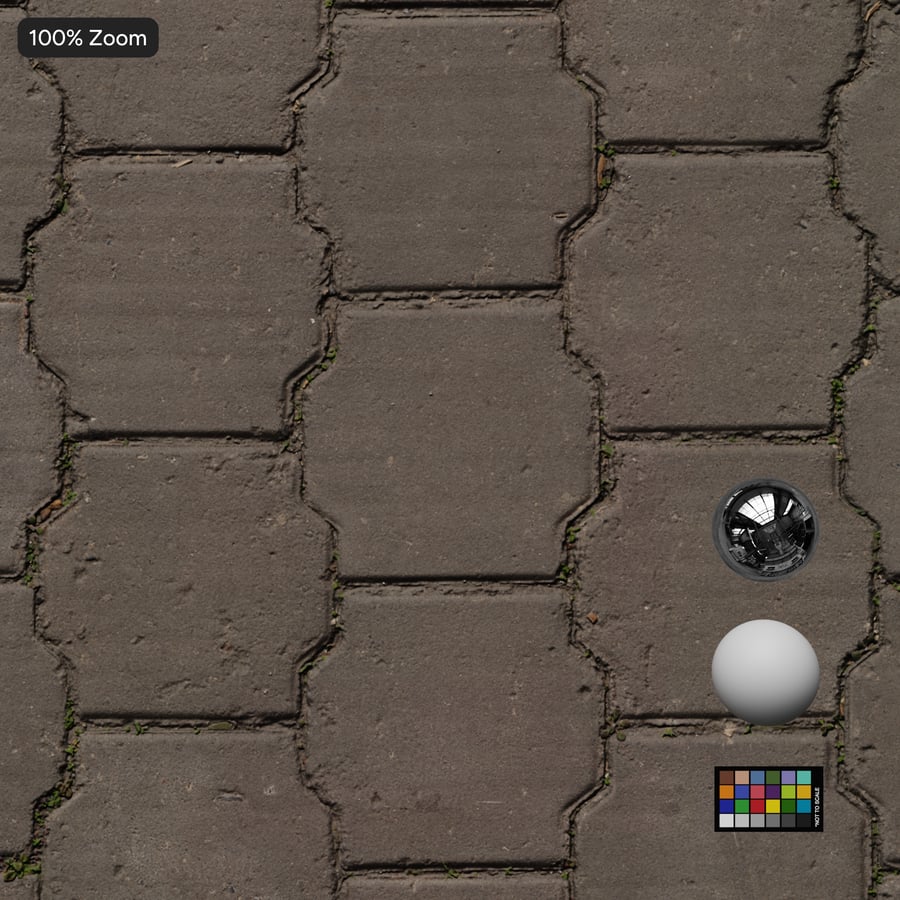 Interlocking Concrete Paver Texture, Striped Red Grey