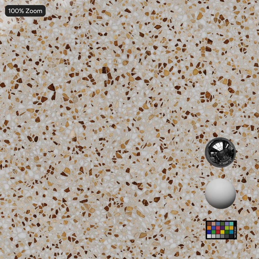 Textura de terrazzo veneziano em laje polida, bege