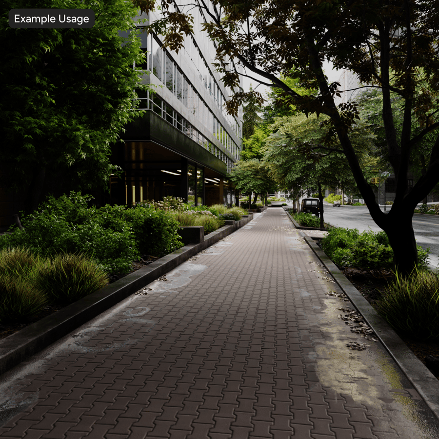 Interlocking Dumbell Paver Texture, Brown