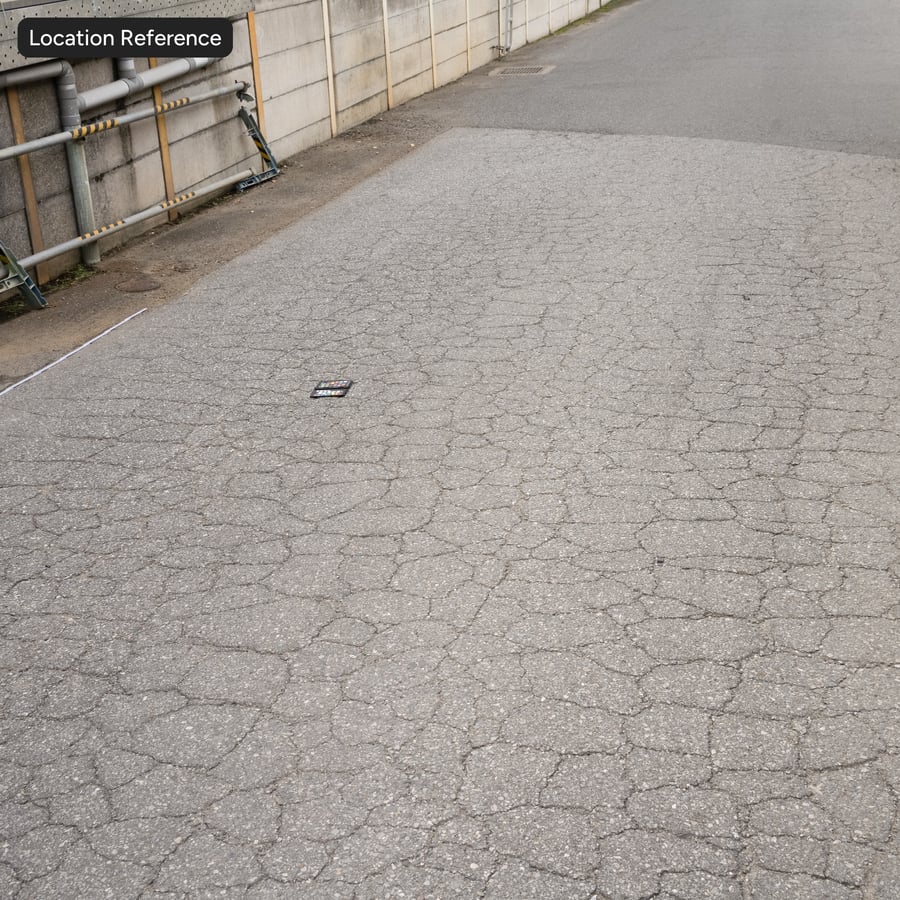 Gebarsten ruwe asfalttextuur