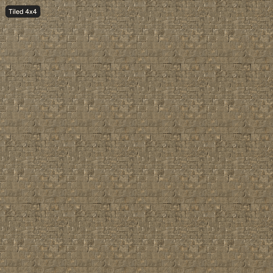 Worn Running Bond Stone Block Wall Texture
