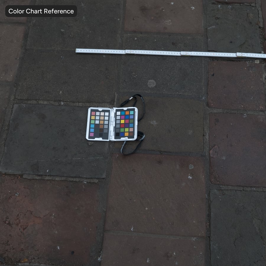 Worn Mixed Running Bond Stone Sidewalk Texture