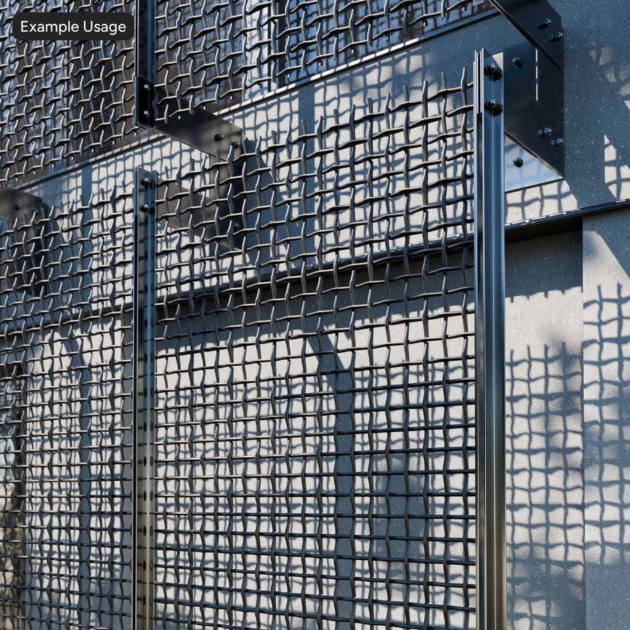 Textura de metal trançado em cruz