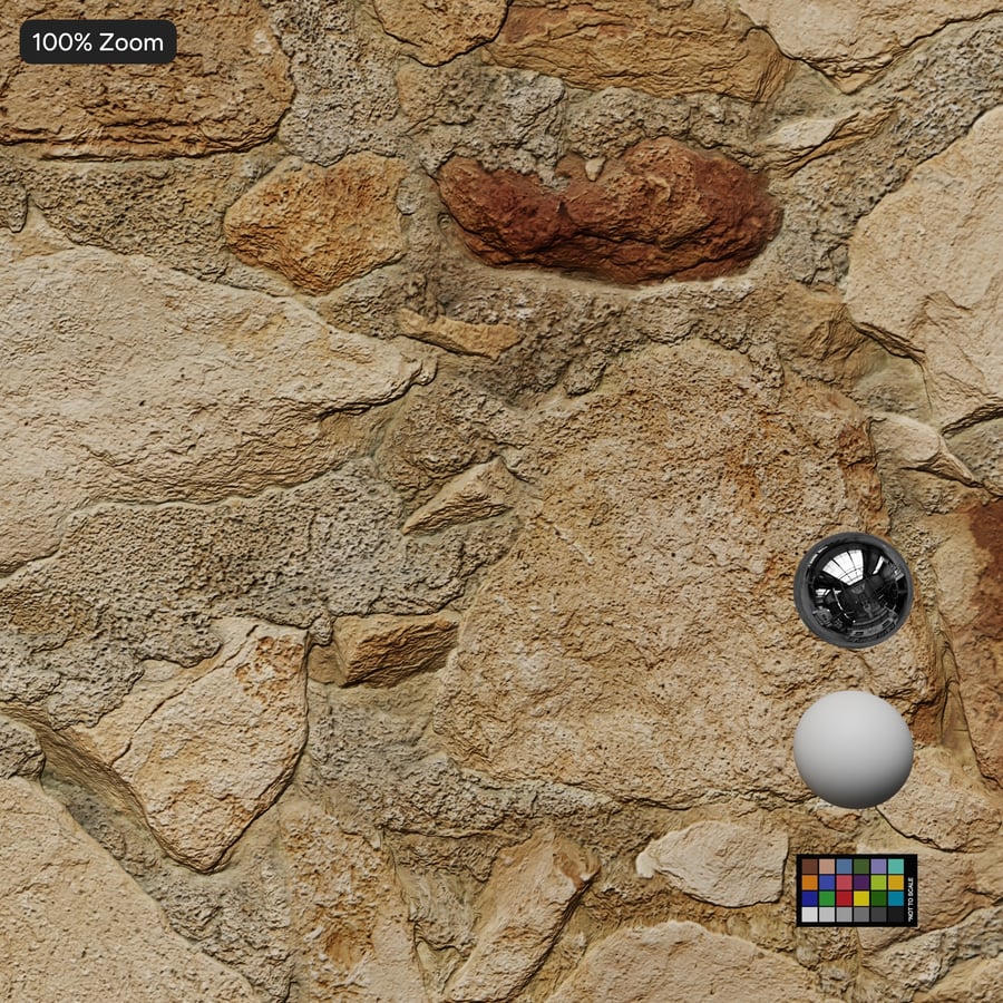 Weathered Rubble Stone Wall Texture
