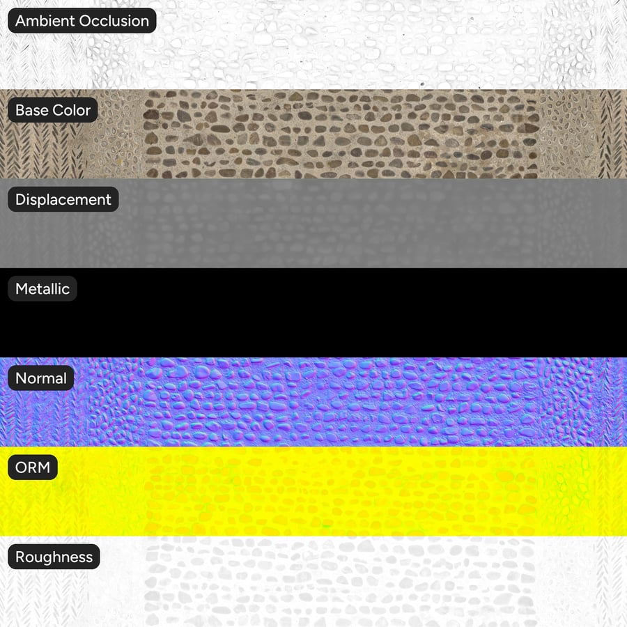 Vegyes dekoratív macskakő textúra