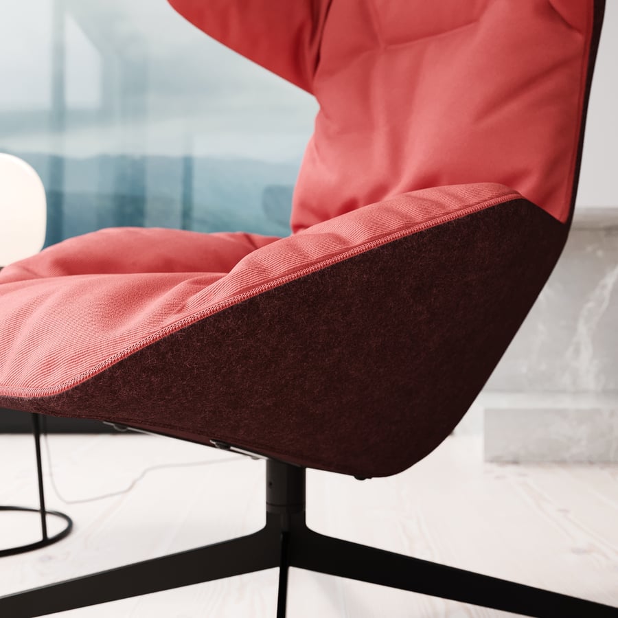 Réplica Moroso Bravata Para Cadeira Modelo Walk, Vermelho