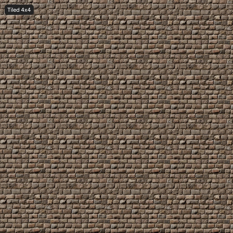 Textura de parede de blocos de granito, castanho envelhecido