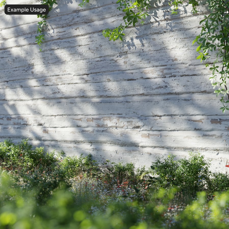 Texture murale du bardage en rondins de bois écaillés, blanc