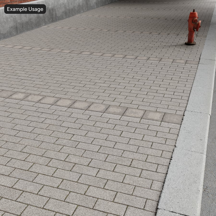 Mossy Aggregate Running Block Stone Paver Texture, Grey