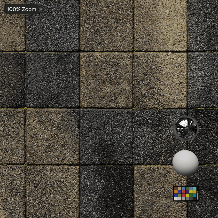 Dirty Patterned Stone Paver Texture, Gray and Charcoal