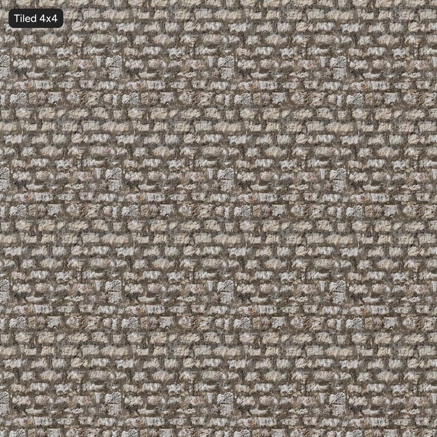 Weathered Coursed Rubble Stone Wall Texture, Grey
