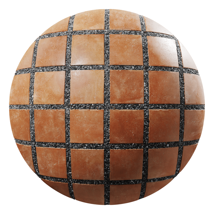 Patio Gravel Terracotta Tile Texture