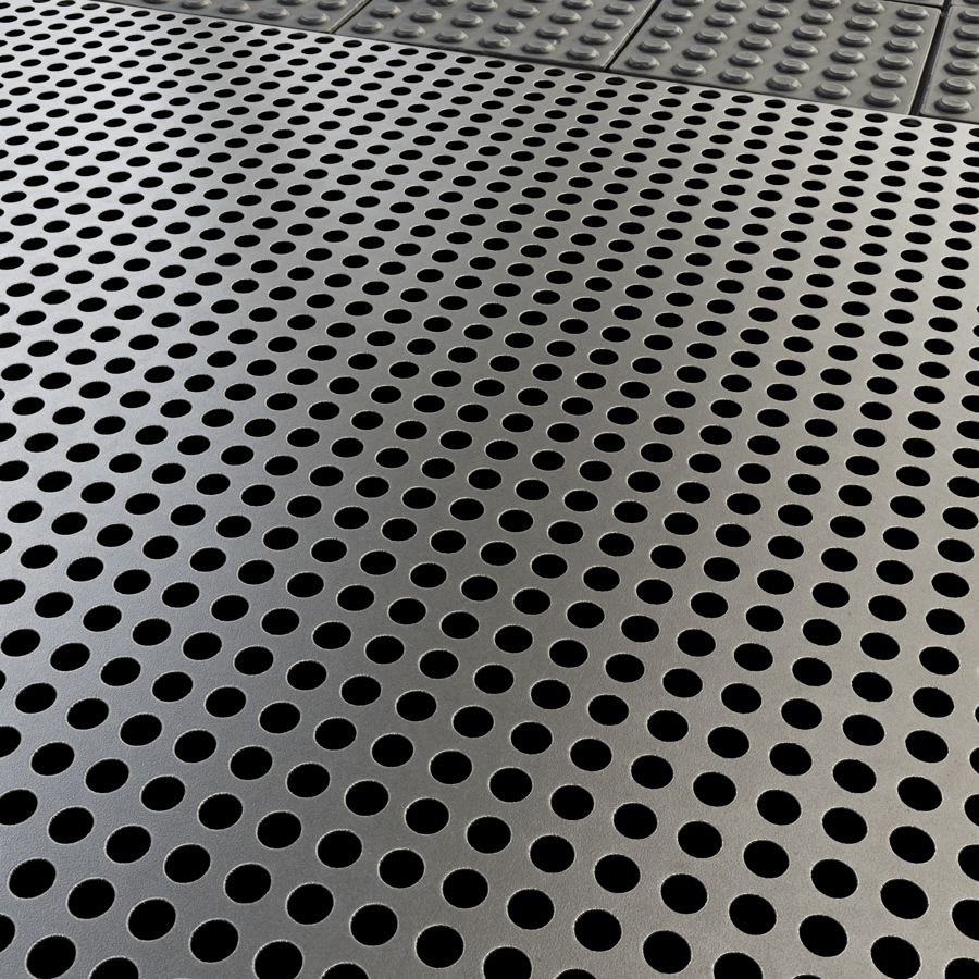 Perforated Large Holes Metal Texture