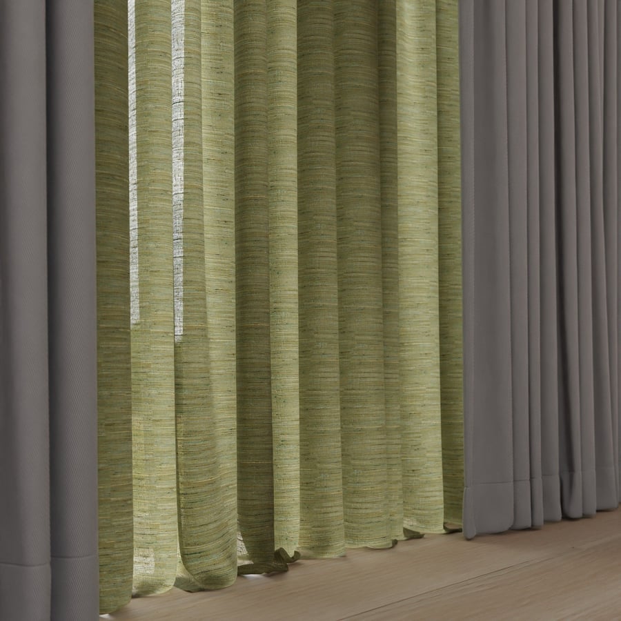 Tecido para cortinas liso, verde