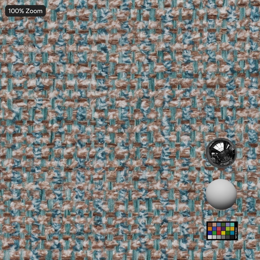 Slubbed Boucle Upholstery Fabric Texture, Teal Taupe