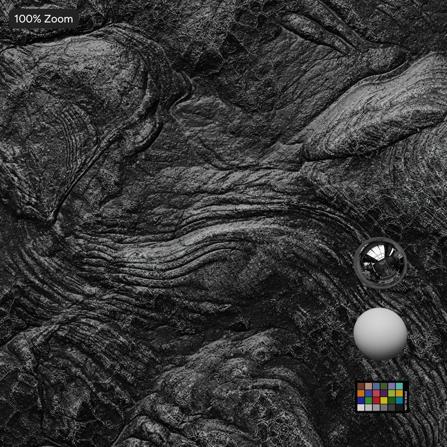 Dried Wave Lava Rock Texture