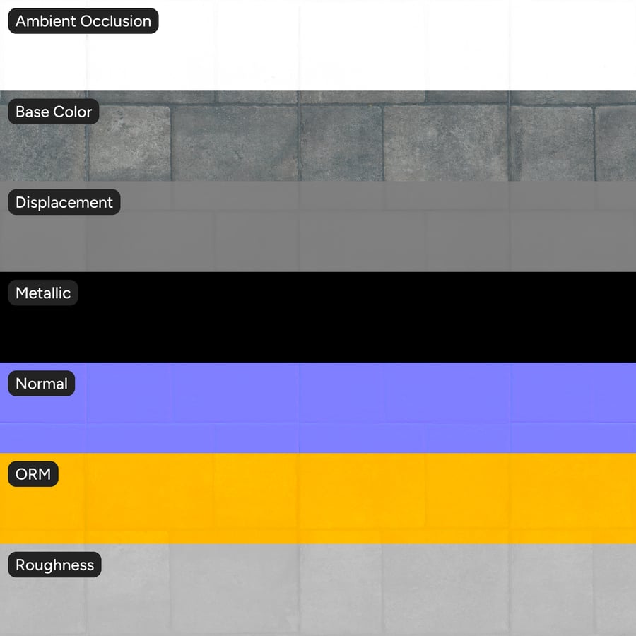 Textura modular retangular Grunge para pavimento, azul ardósia