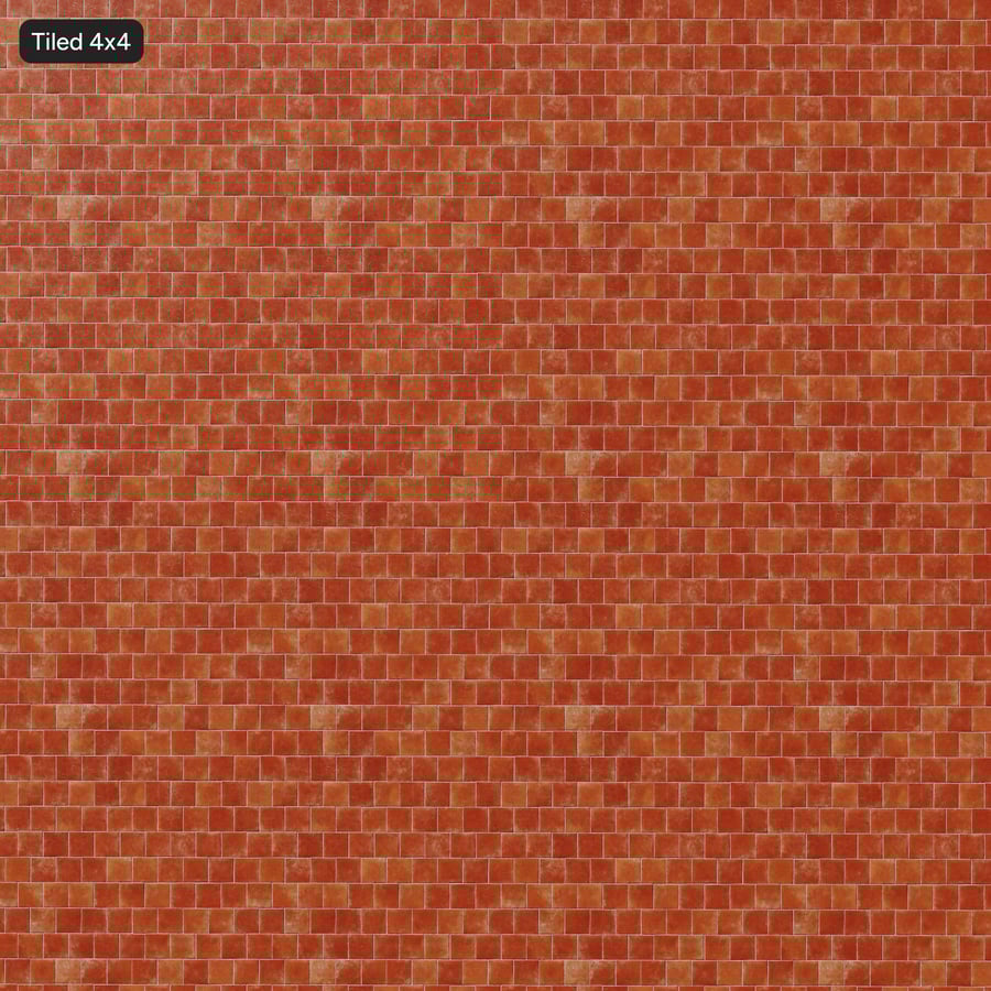 Textura de azulejo mate quadrado deslocado em terracota, vermelho alaranjado