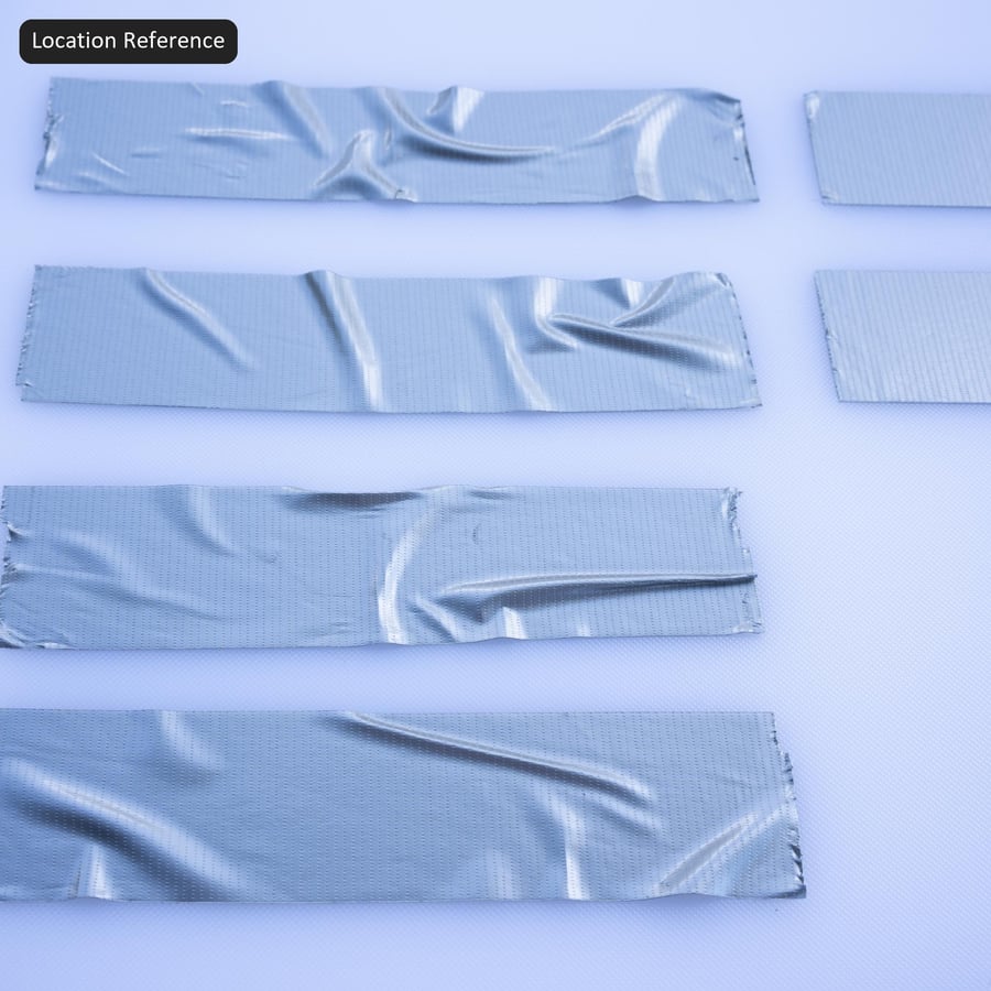 Wrinkled Silver Duct Tape Atlas Texture, Metallic Grey