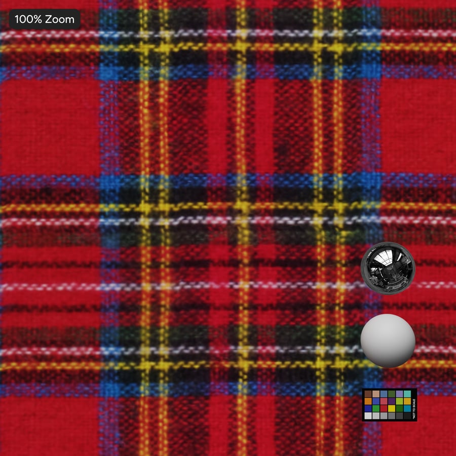 Tartan Pamuklu Ekose Kumaş Dokusu, Kırmızı