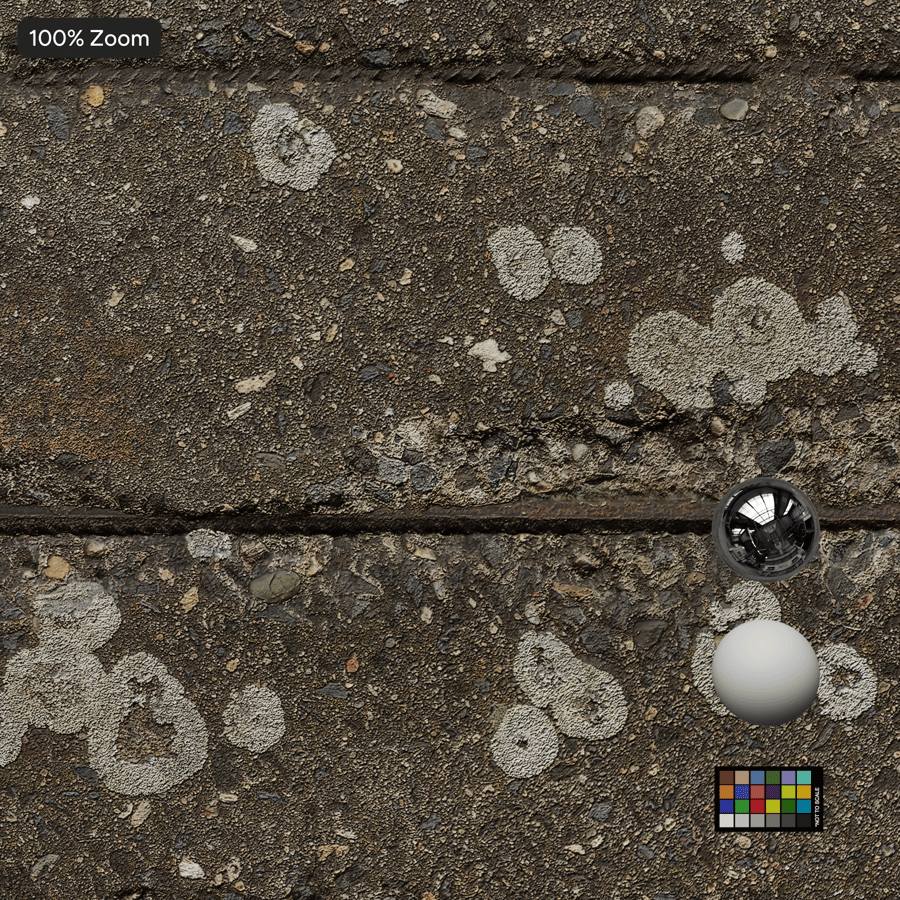 Poliigon Concrete Wall Lichen 10916