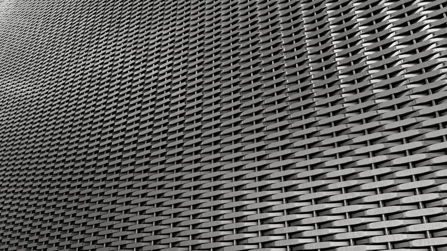 Thin Woven Designer Steel Industrial Metal Texture