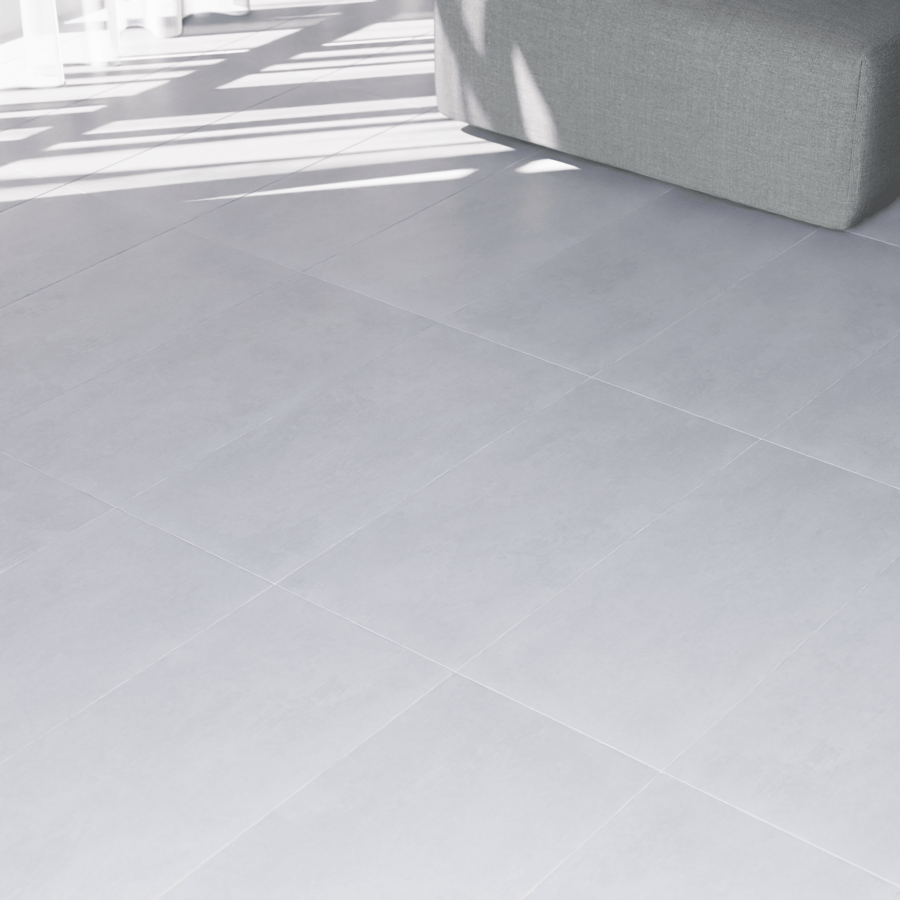 Satin Rectangular Ceramic Floor Tile Texture, Gray