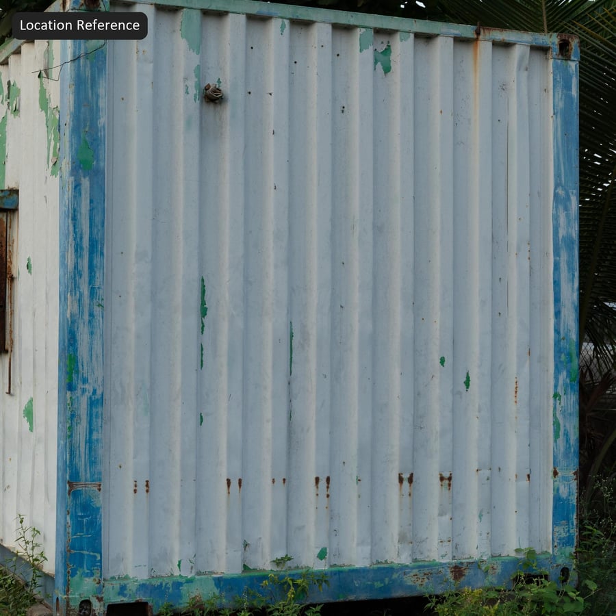 Rostad målad korrugerad metall Textur