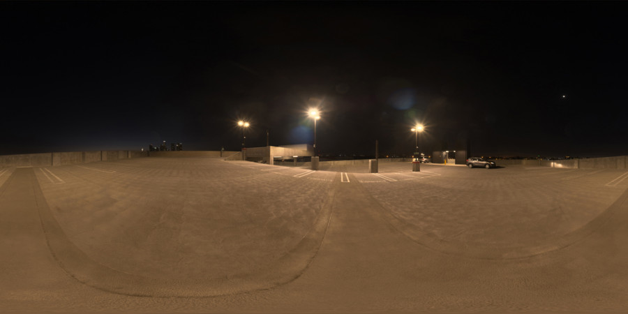 Clear Night Moon City Parking Lot Outdoor Sky HDRI