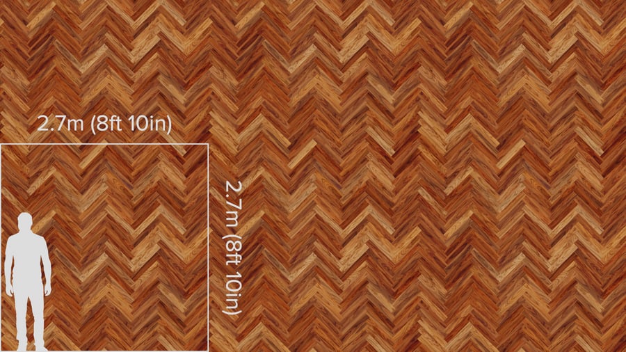 Walnut Herringbone Pattern Oak Wood Flooring Texture, Black