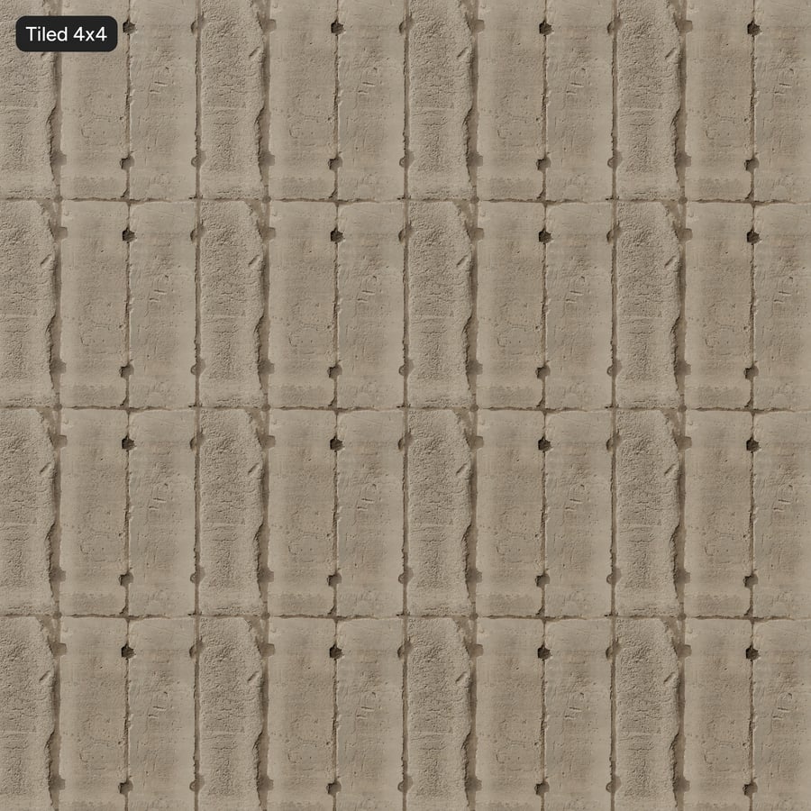 Worn Panel with Tie Holes Concrete Sidewalk Texture