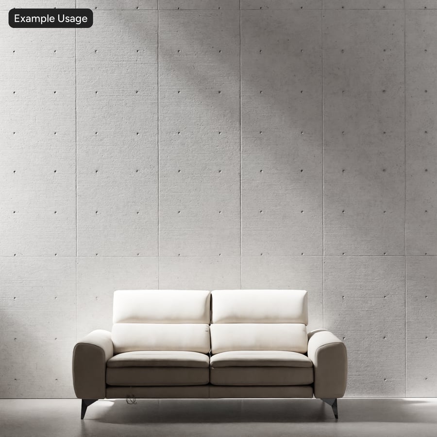 Matte In Situ Tie Hole Concrete Texture, Grey