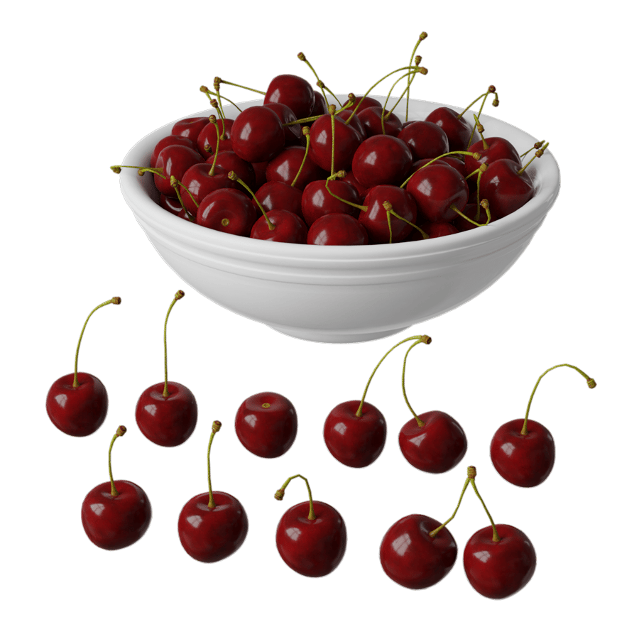 Cherries Fruit Bowl Food Model