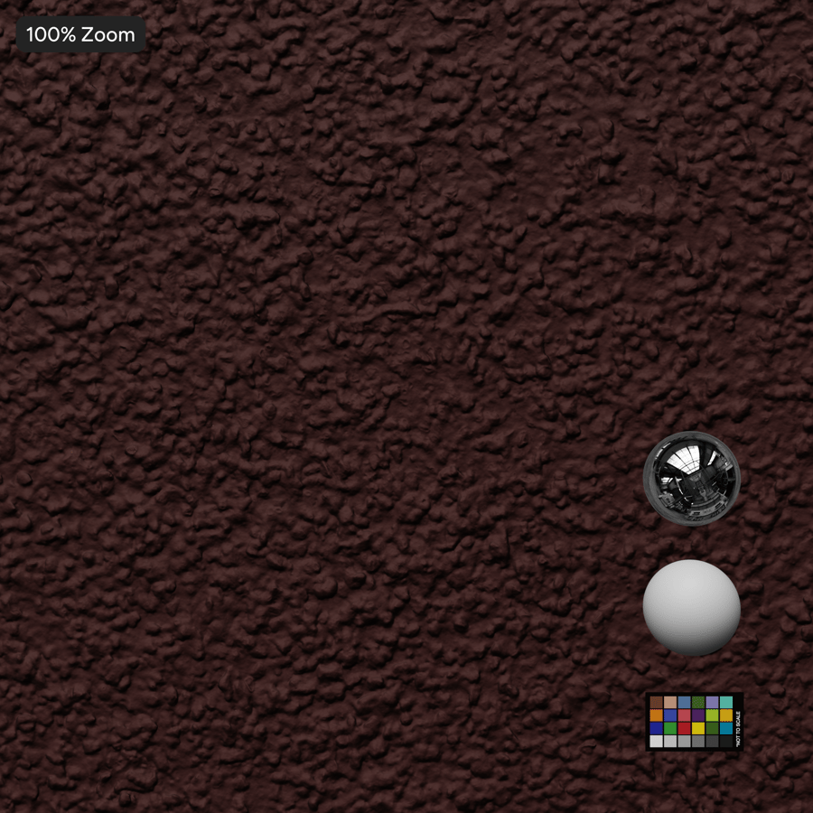 Rough Cast Painted Wall Texture, Brownish Red