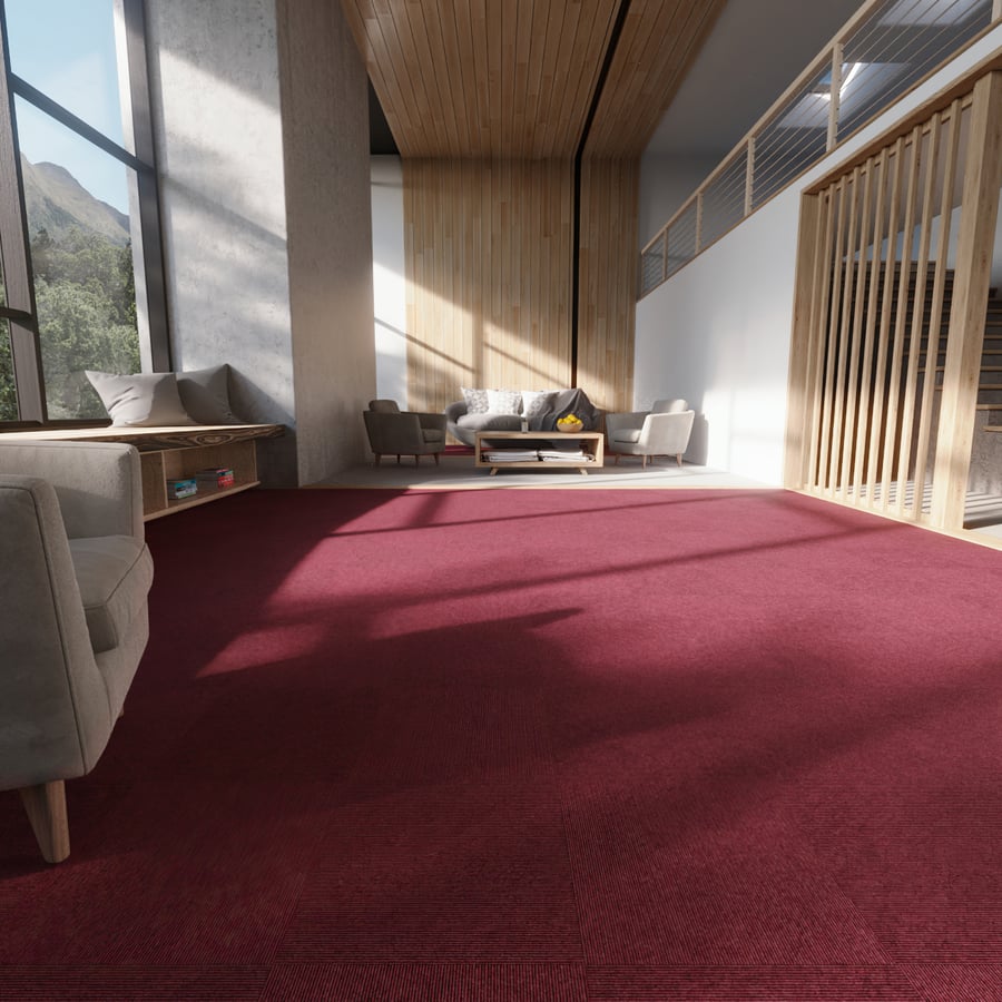 Tiled Commercial Carpet Flooring Texture, Red
