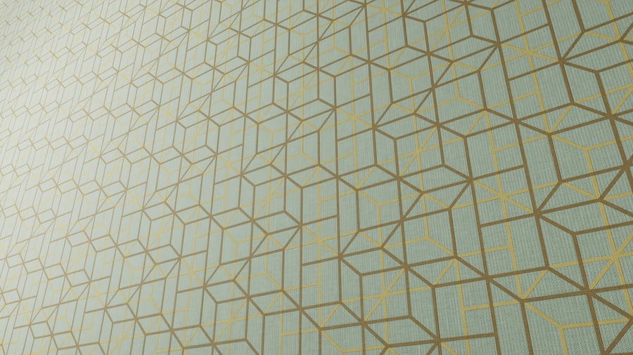 Geometric Pattern Upholstery Fabric Texture, Eucalyptus Green