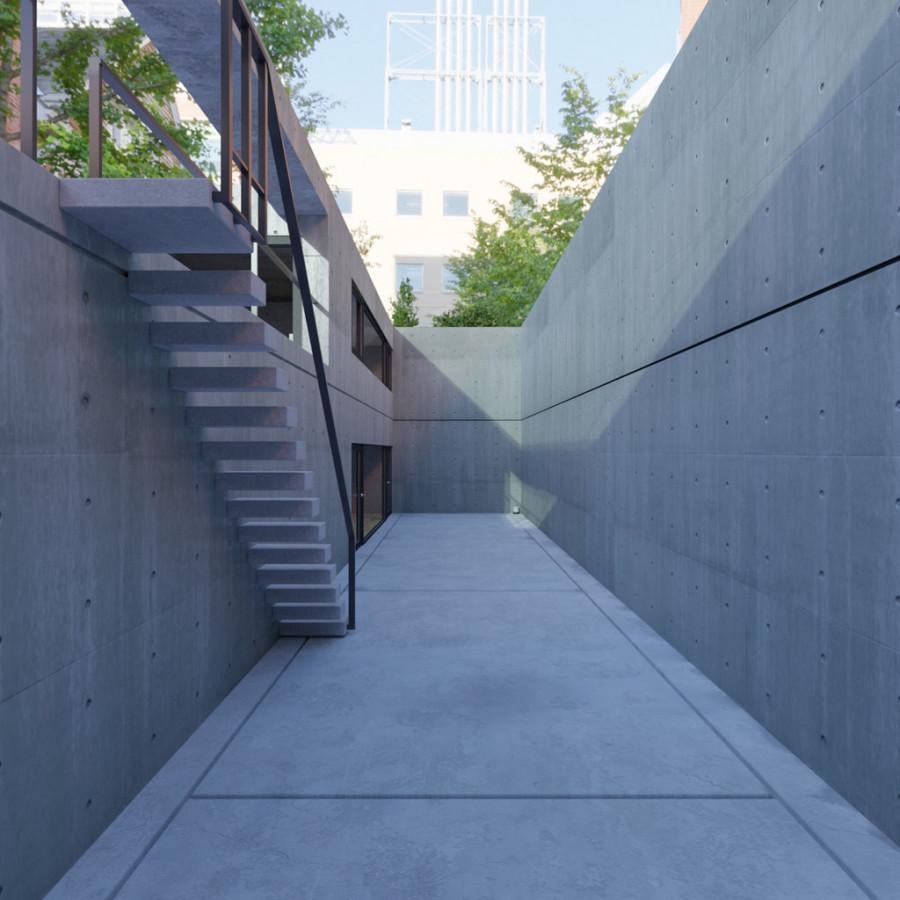 City Courtyard Clear Morning Day Outdoor Sky HDRI