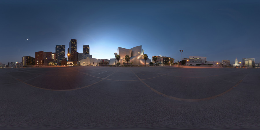 Clear Evening City Parking Lot Outdoor Sky HDRI