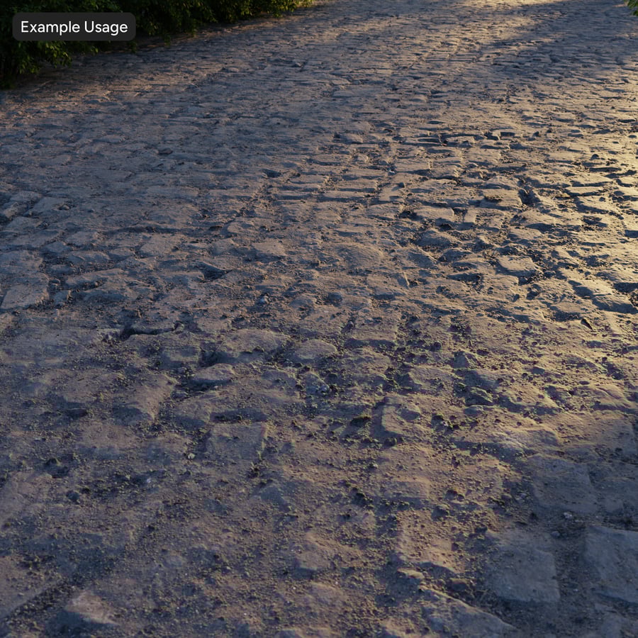 Χαλίκι σε φθαρμένο λιθόστρωτο Υφή